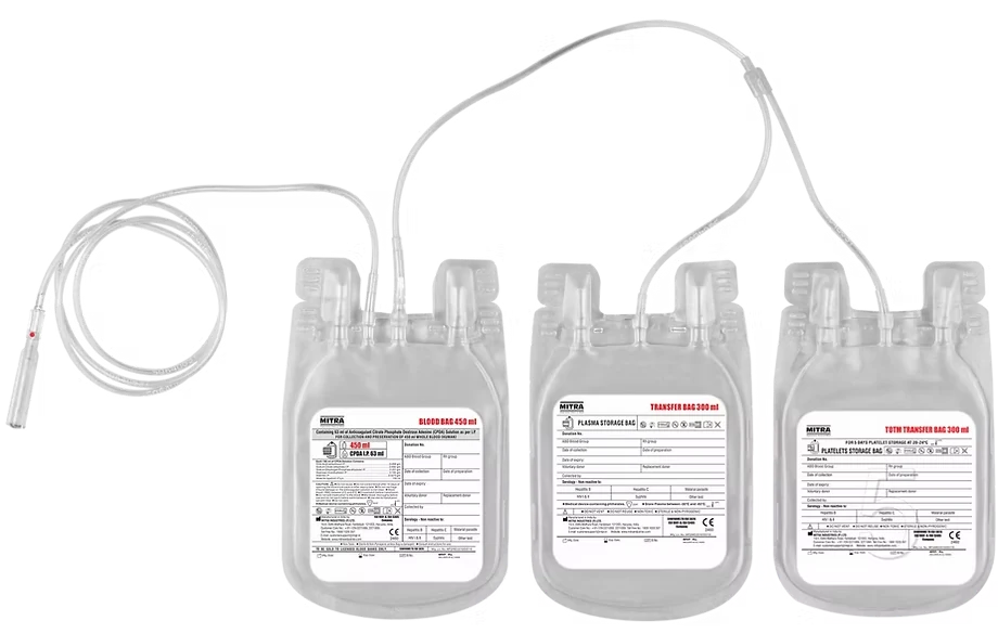 Mitra blood bag systems range