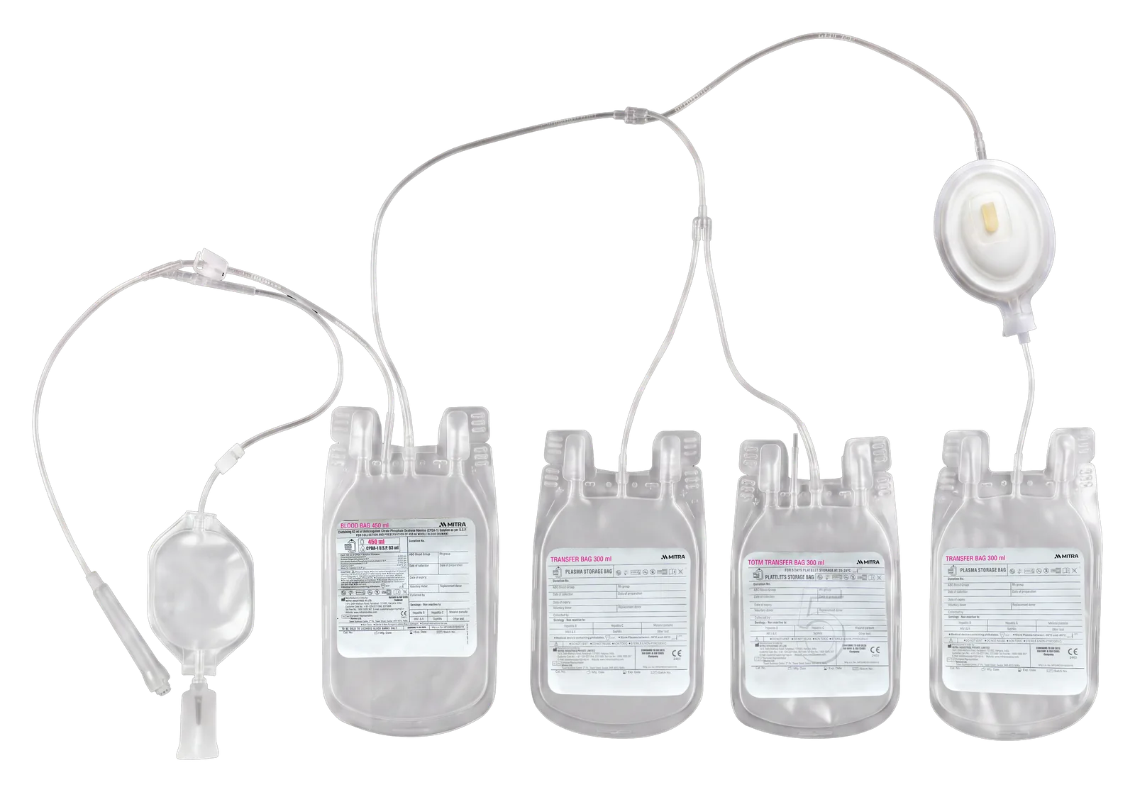Quadruple Blood TAT Bag with RC Filter